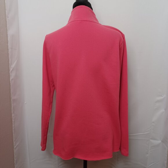 Women's Victoria's Secret Pink 3/4 Zipper Pull Over‎ w/ Kangaroo Pocket Size Med - Picture 2 of 8